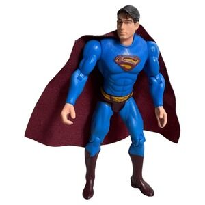 Superman Returns Action Figure J2082 With Cape 2006 DC‎ Comics euc